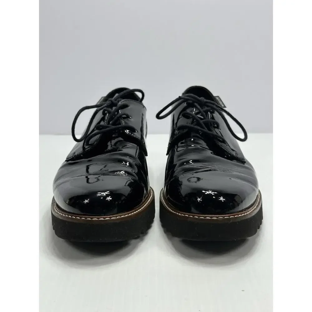 Mephisto Sabatina Black Patent Leather Oxford Lace Up‎ Shoes Mens 9.5 Eur 7